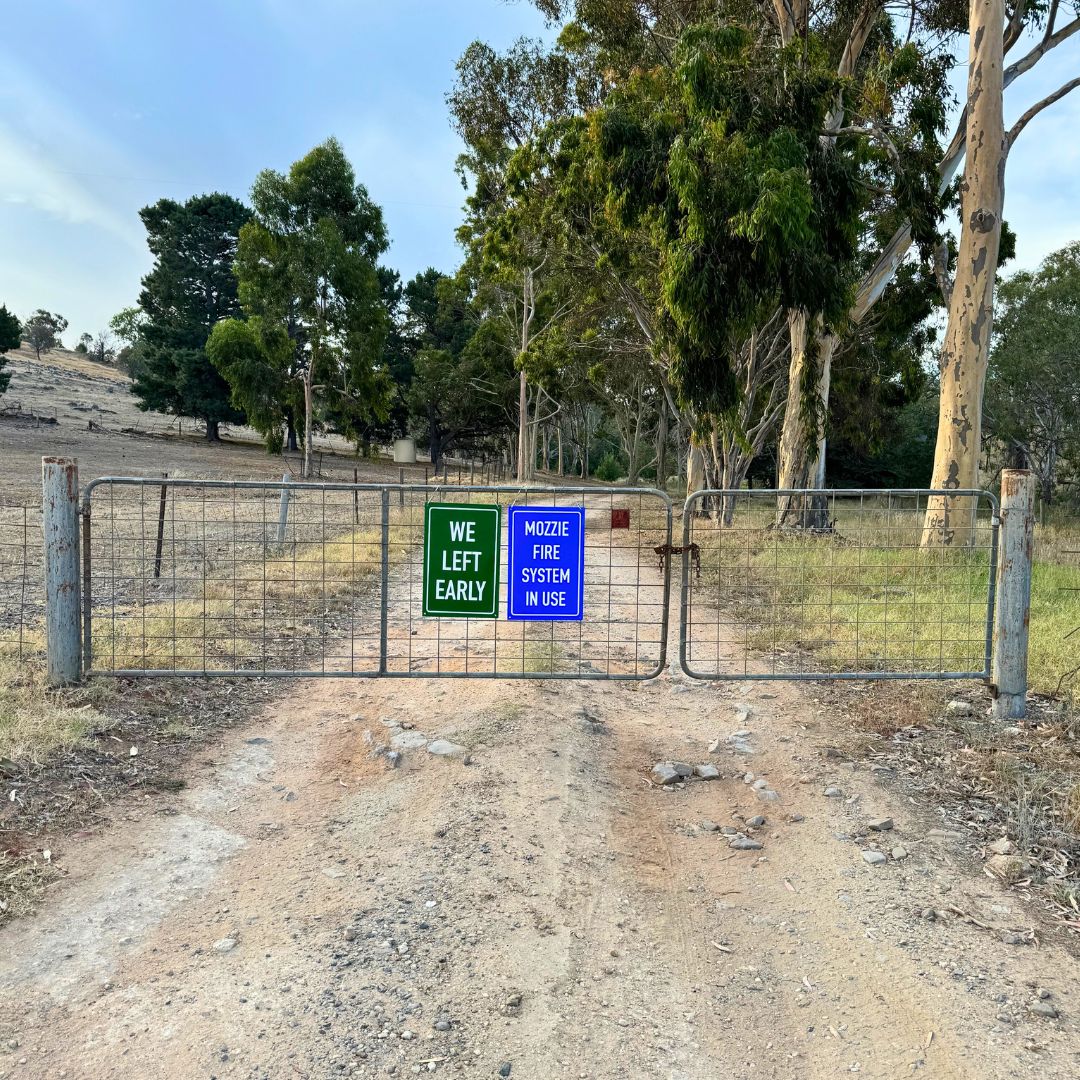 Reflective Sign - We Left Early